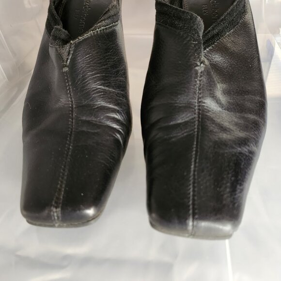 Vintage LIZ CLAIRBORNE Margarete Black Boot Flex Slides 6.5 - Picture 3 of 8